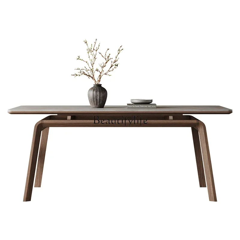

ld 38 Nordic slate solid wood dining table Modern simple ash wood home wabi wind dining table