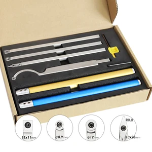 Tasp-Woodornement Tool Set, carbide inserts cutter, 6 in 1 Wood Turning Tools, Swan Neck, Aluminum Handle for Woodworking Lathe 10 MAIN SALES TURNS - №7