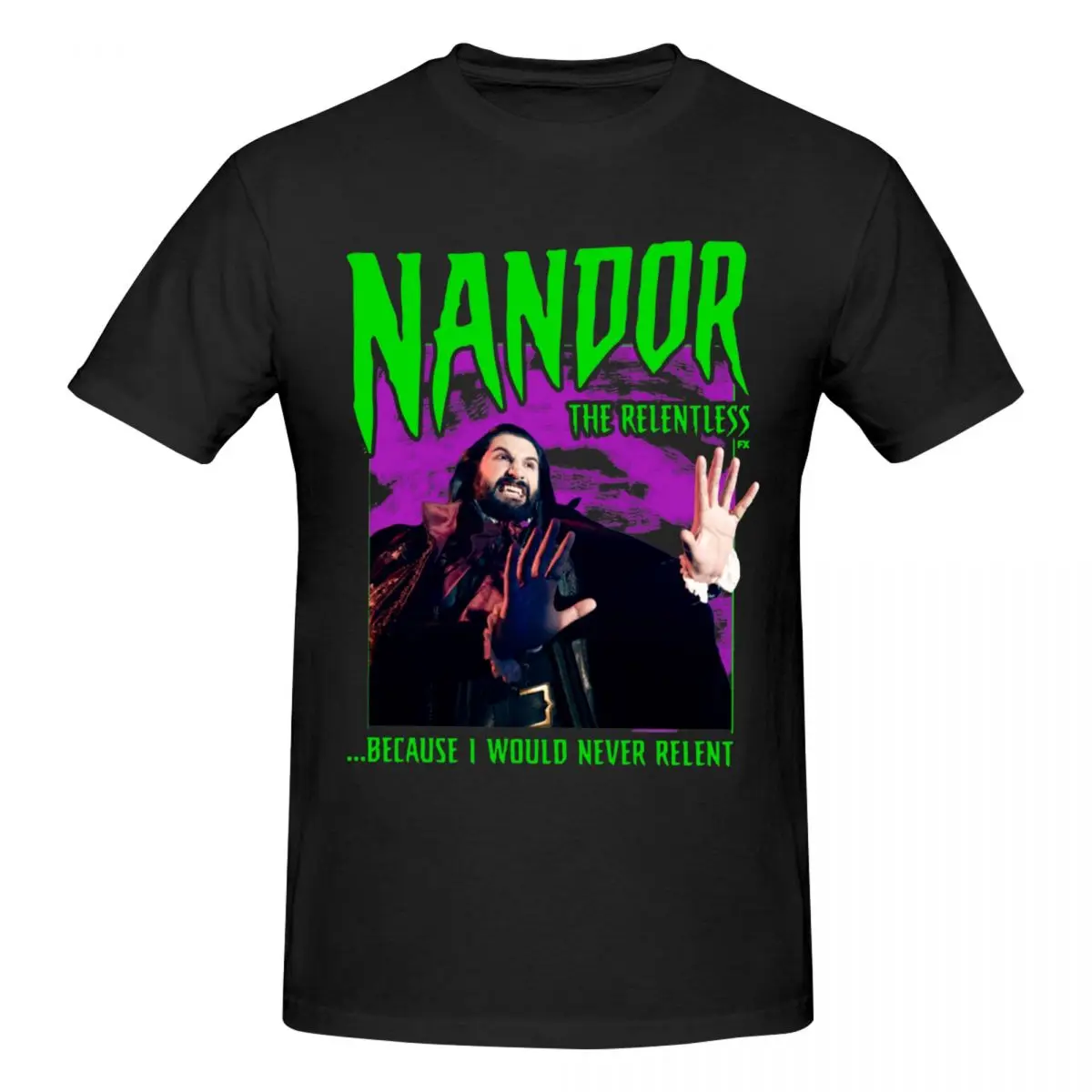 Men What We Do In The Shadows Nandor The Relentless T Shirt Vintage Big Size O-neck Cotton Sleeve T-shirt