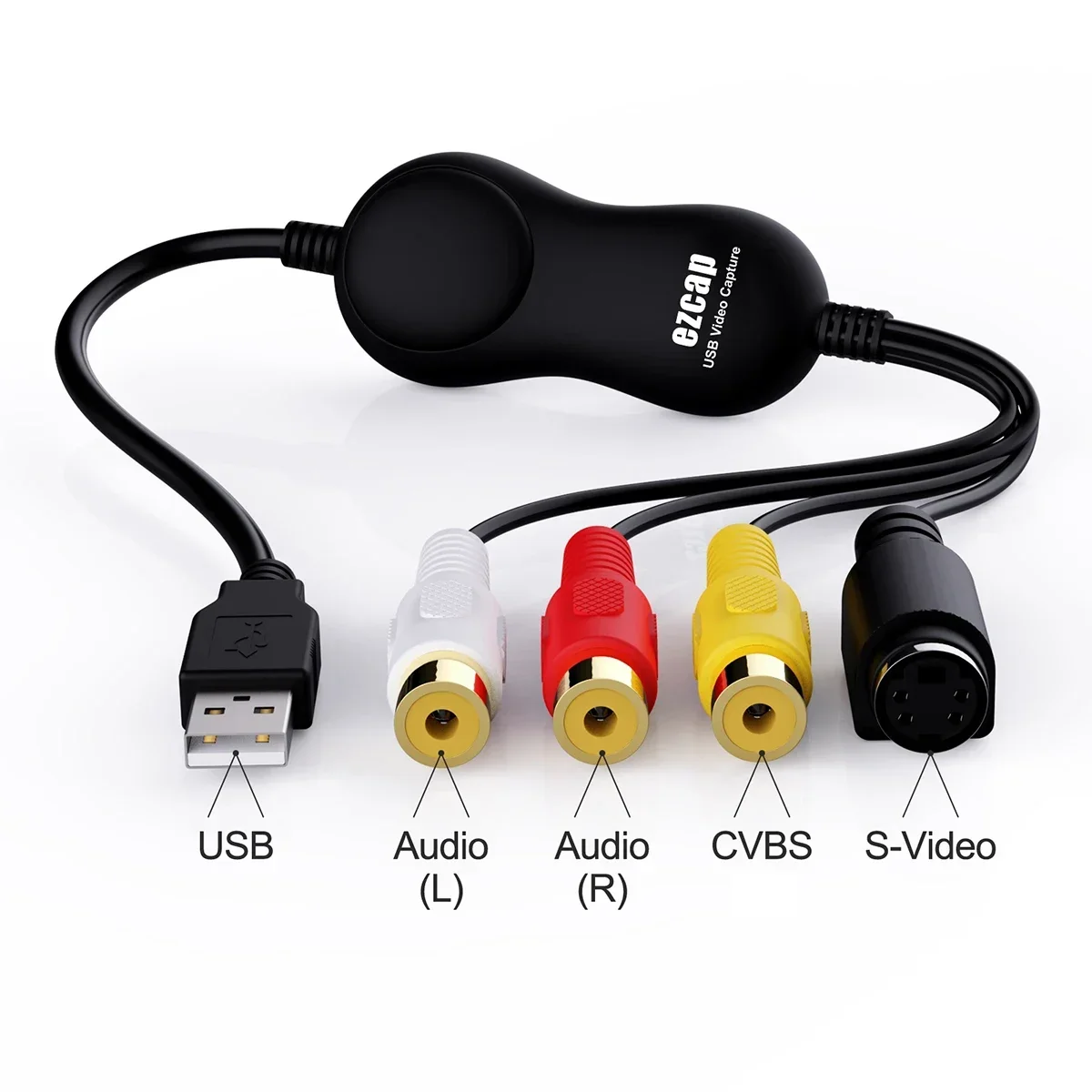USB2.0 بطاقة التقاط الصوت والفيديو التناظرية إلى الرقمية USB UVC فيديو الصوت المنتزع محول ل XBOX PS3 VHS ويندوز ماك أندرويد