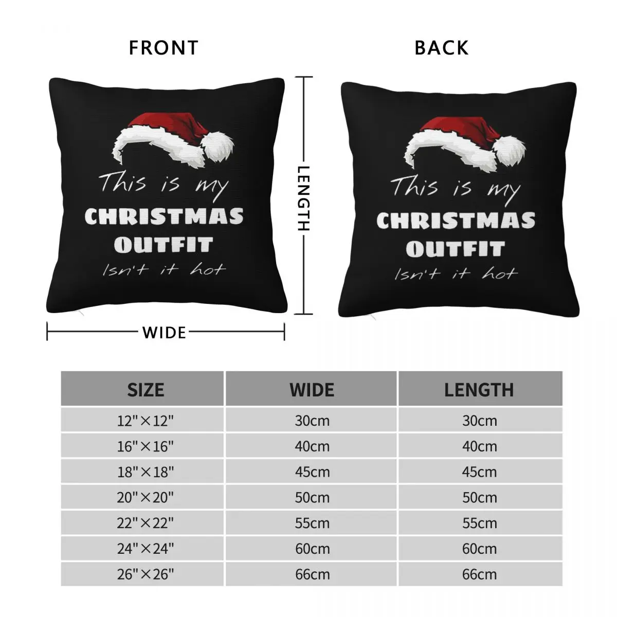 This Is My Christmas Outfit Isn't It Hot Pillowcase Cushion Comfort Throw Pillow Sofa Decorative Cushions Used for Home Bedroom