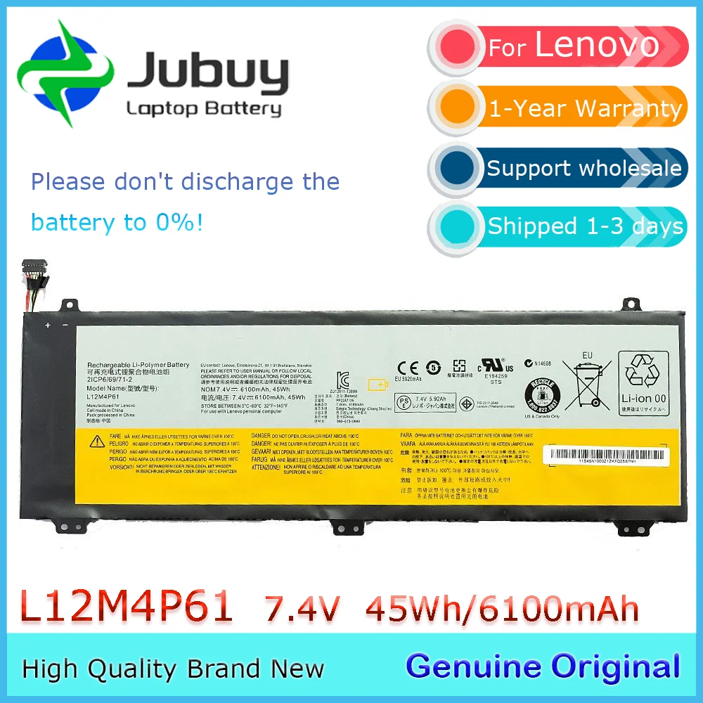 L12M4P61 7.4V 45Wh Original Laptop Battery for Lenovo Ideapad U330 Touch U330p U330t L12L4P61