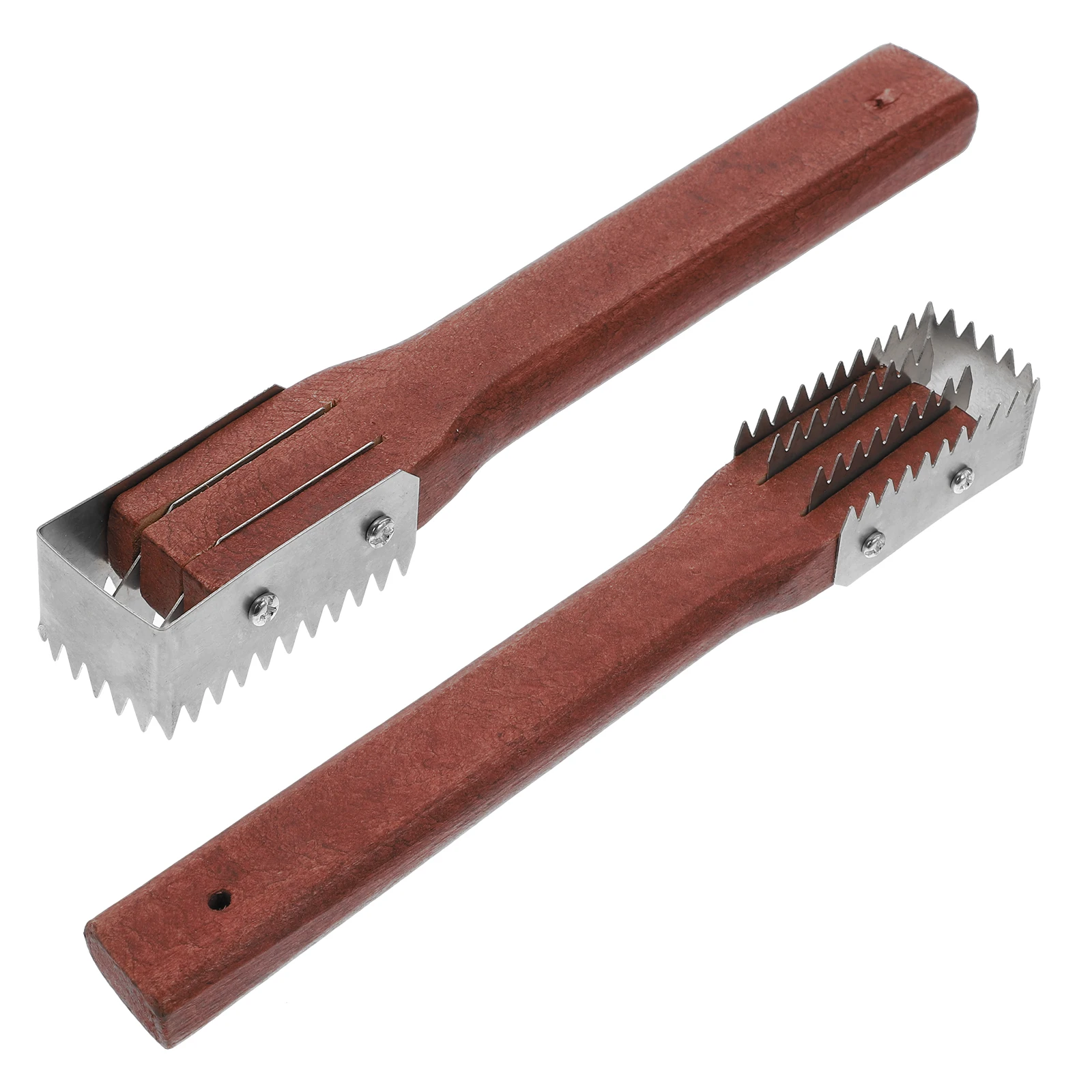 

2pcs Planer Wood Handle Stainless Steel Kitchen Gadgets Cleaners Scrapers Fish Cleaning Tools Seafood Tools