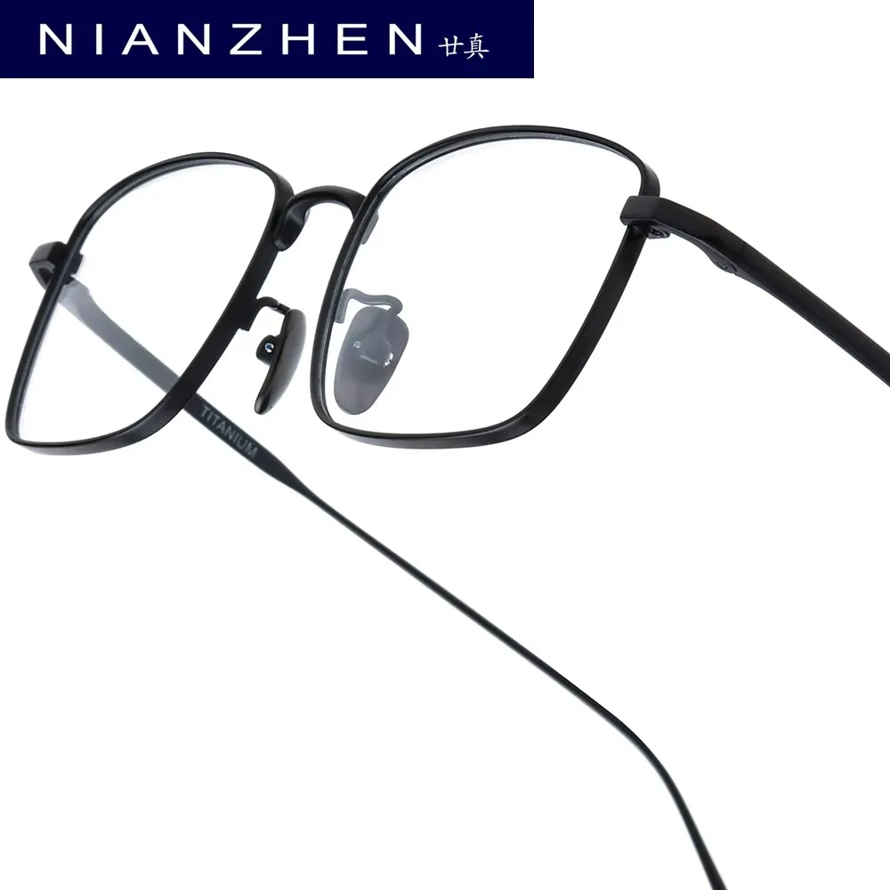 NIANZHEN Titanium Alloy Eyeglasses Frame Women Square Brand Design Glasses Men Ultralight-Weight Retro Eyewear Spectacles Lex