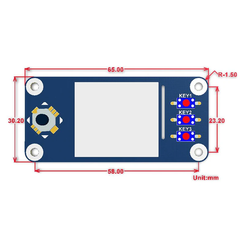 Picture 6: Raspberry Pi 1.3inch IPS LCD display HAT,240x240 pixels,SPI interface ,for Raspberry Pi Zero/Zero W/Zero WH/2B/3B/3B+