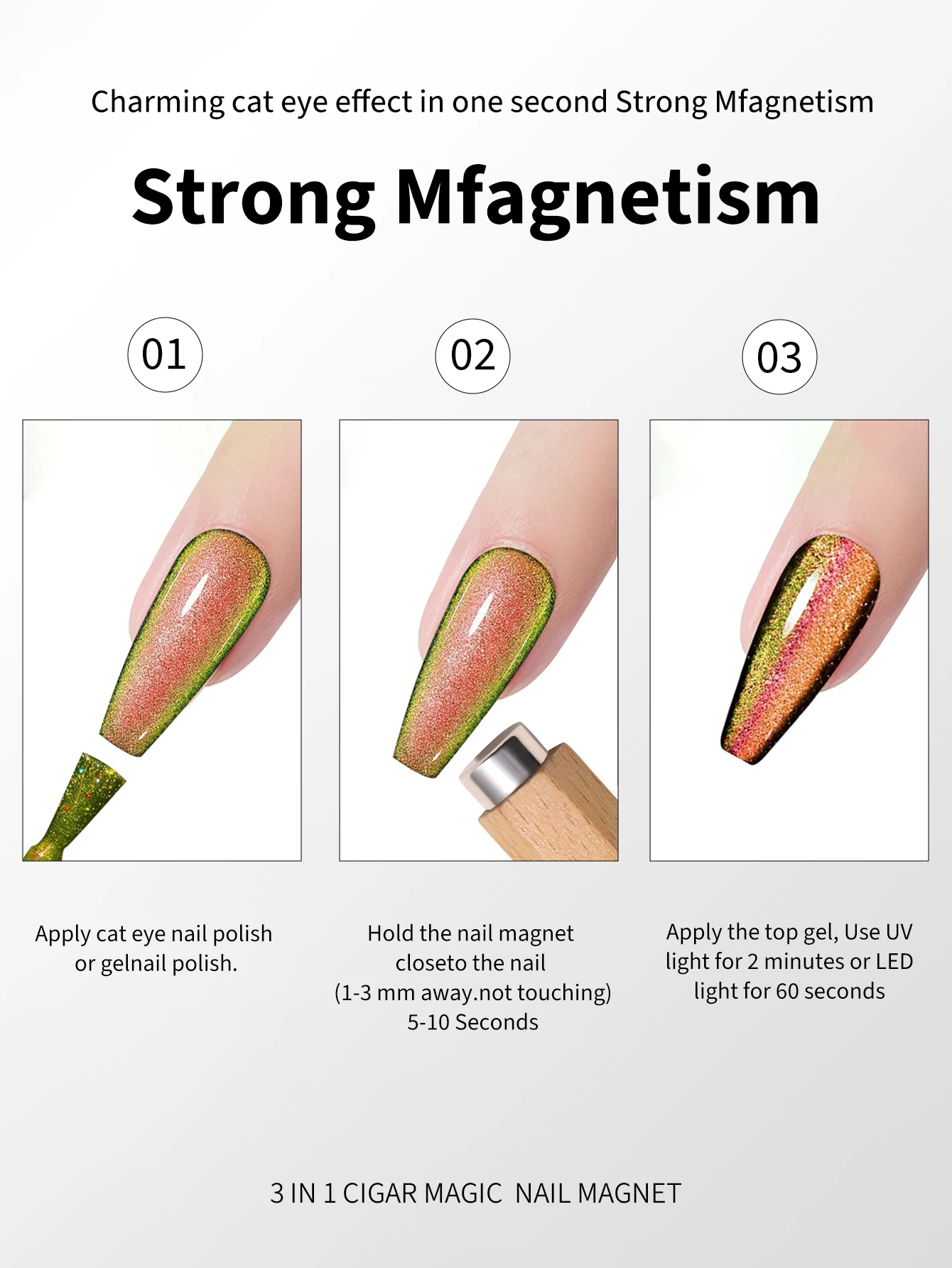 Aimant à ongles 3 en 1, aimant - Nail Art Mahogany avis et prix