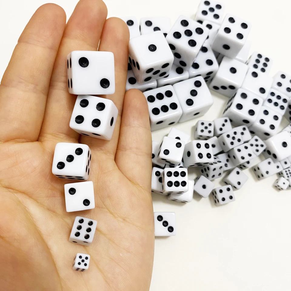 Set De 100 Mini Dados D6 De 5 Mm Multicolores, Plástico ABS Resistente, Ideales Para Juegos De Mesa, Enseñanza De Matemáticas Y Fiestas