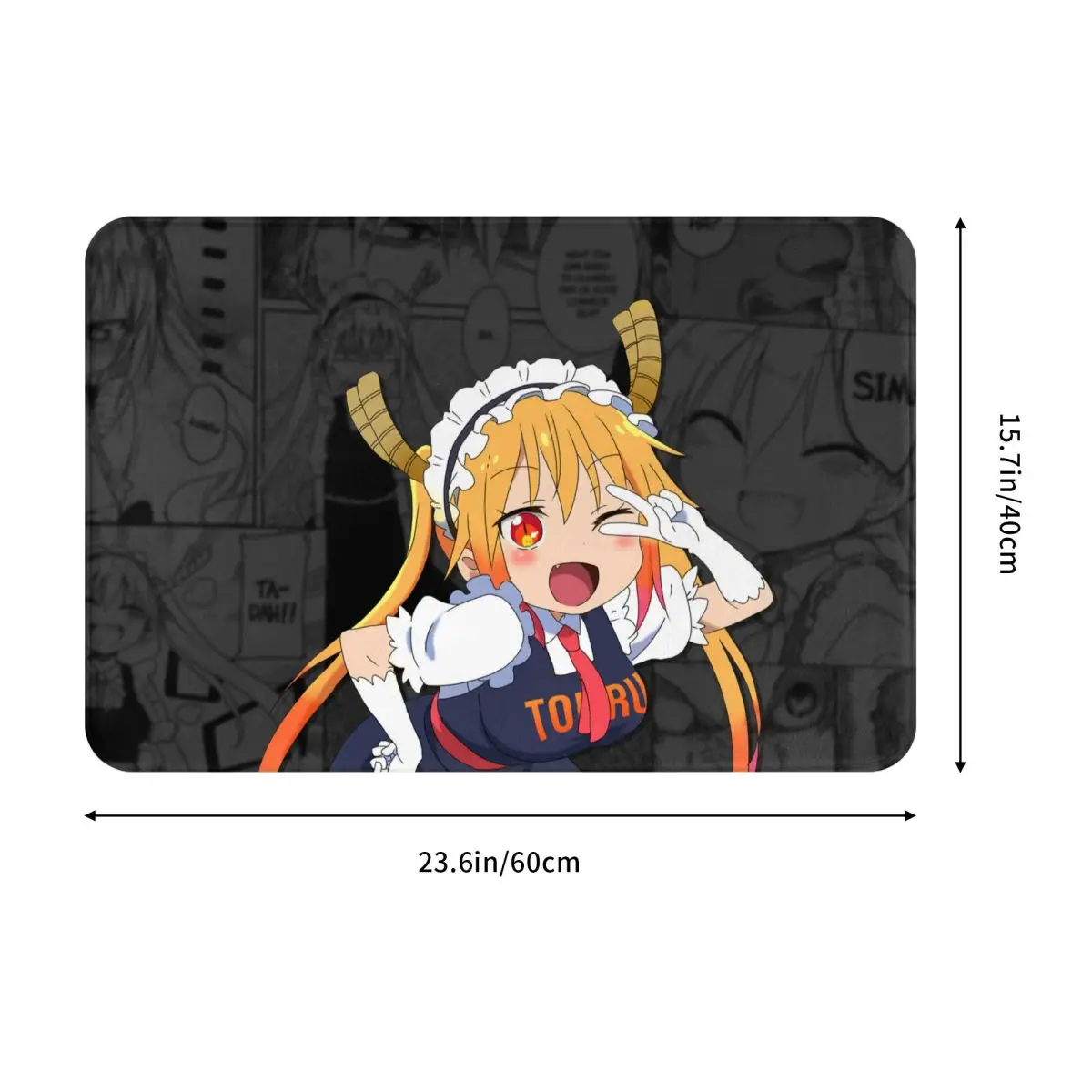 Manga Cut Kitchen Non-Slip Carpet Tohru Kobayashi-san Chi No Maid Dragon Bedroom Mat Entrance Door Doormat Home Decoration Rug