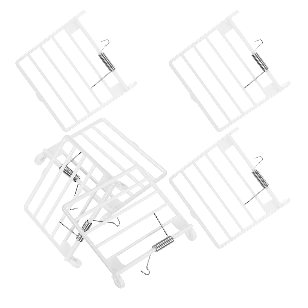 

6pcs Birdcage Door Accessories Spring Replacements Durable ABS Secure Mechanism Prevent Escape Various Birds Easy Installation