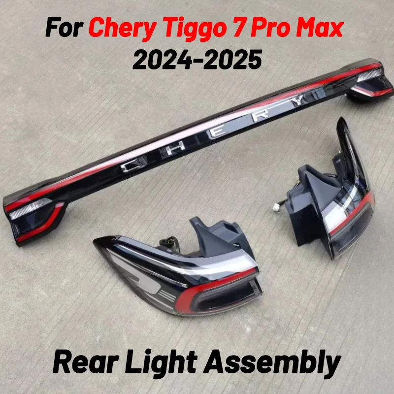 For Chery Tiggo 7 Pro Max 2024 2025 Rear Tail Light Lamp Assembly Brake Full-width Automobiles Parts Accesories Para Auto Tools