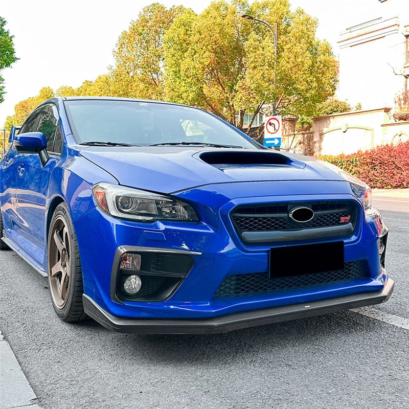 

AU04 -Car Front Bumper Spoiler Splitter Fog Light Spoiler Cover Trim For Subaru WRX STI VA 2014-2016 Carbon Fiber