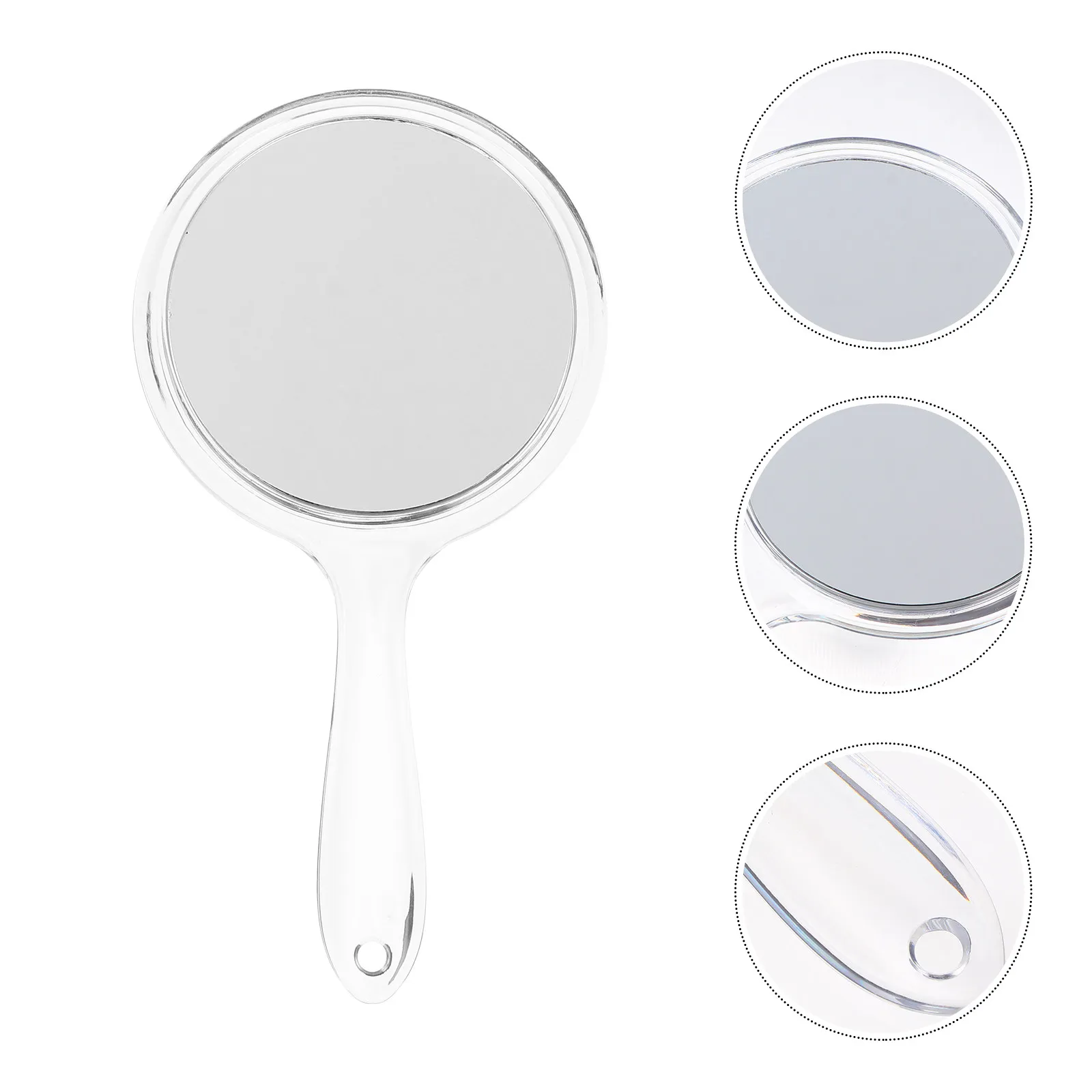 

Комплект из 2 круглых двусторонних зеркал для макияжа: 1-кратное и 3-кратное увеличение, гладкие края, элегантный дизайн, ручное зеркало для коррекций макияжа