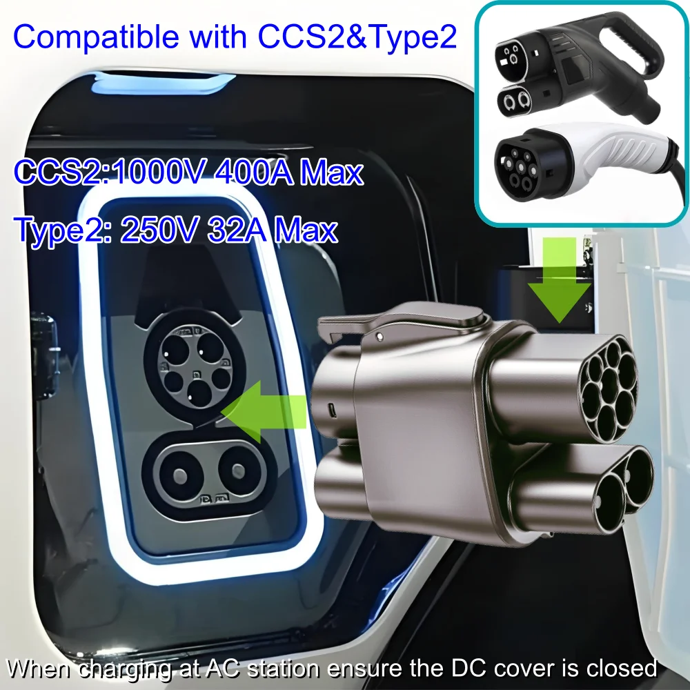 CCS2-CCS1 / 타입2-타입1 EV 고속 충전 어댑터 400A 1000V 최대 범용 EV 자동차 충전 어댑터 CCS2-CCS1 / 타입2-타입1 썸네일 2