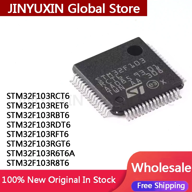 2Pcs STM32F103RCT6 STM32F103RET6 STM32F103RBT6 STM32F103RDT6 STM32F103RFT6 STM32F103RGT6 STM32F103R6T6A STM32F103R8T6 STM32F IC