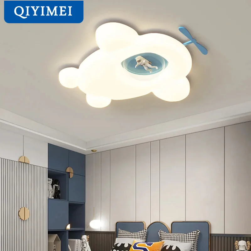 

QIYIMEI Children's Room Lamps Modern Chandelier Lights For Kitchen Room Main Lamp Airplane Indoor Dimming Home Lighting Lustre