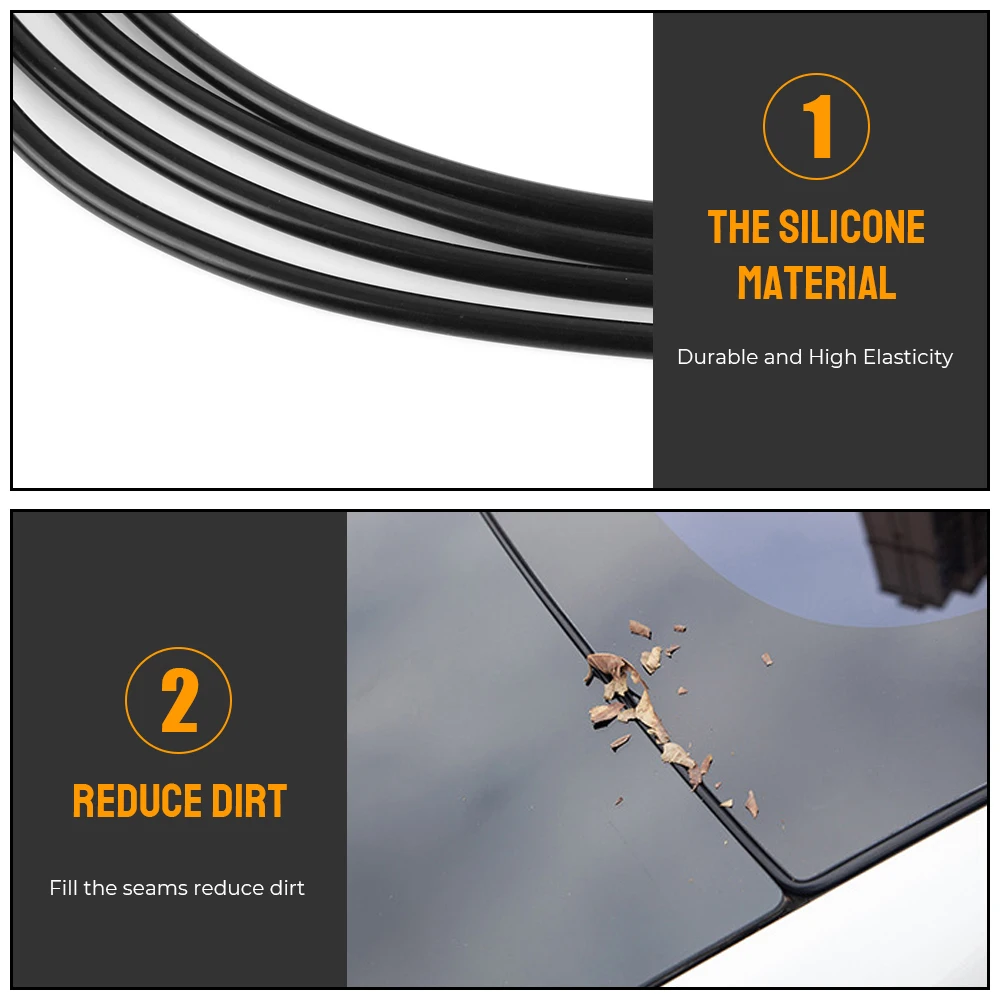 For Tesla Model 3 Model Y Rubber Skylight Strip Noise Insulator Car Modify Accessories Anti-Dust Waterproof Sunroof Seal