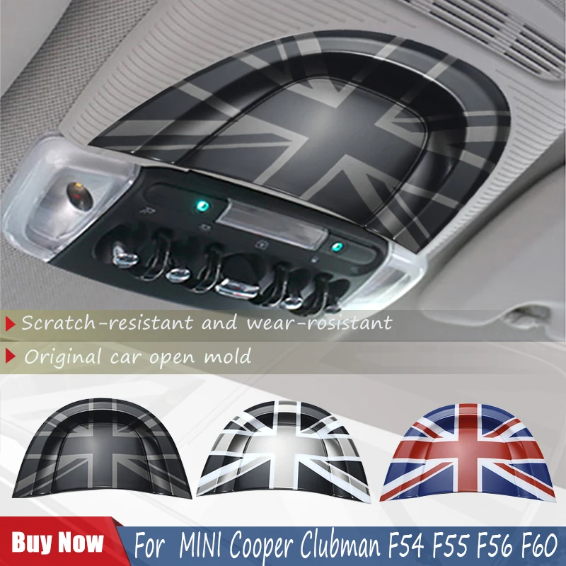 

The Black Flag Car Interior Reading Light Sticker Cover Frame For MINI Cooper Clubman F54 F55 F56 F60 Countryman Accessories