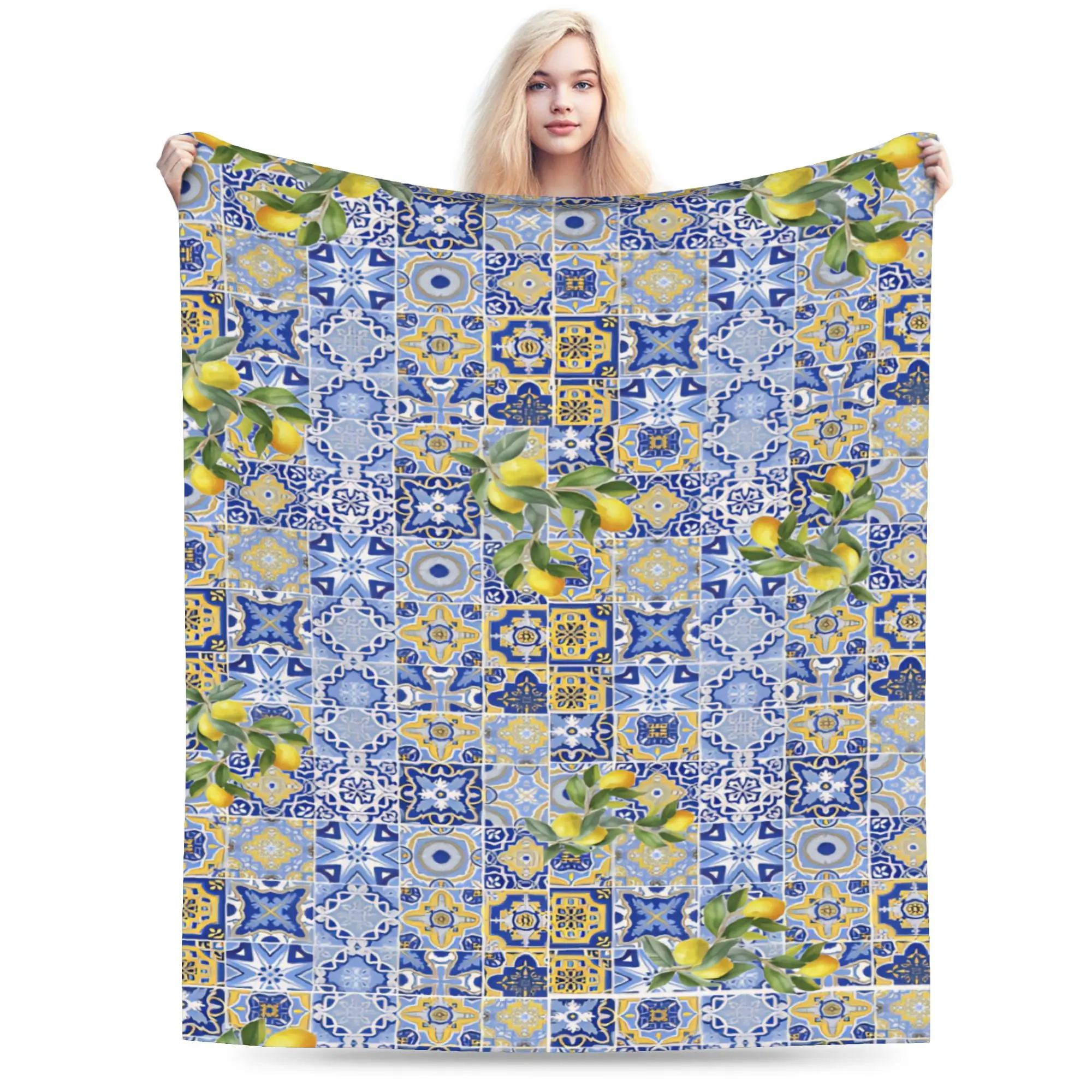 New Lemon Sicily Rectangle Blankets Ultra-Soft Fleece  Comfortable Throw Blanket Machine Washable