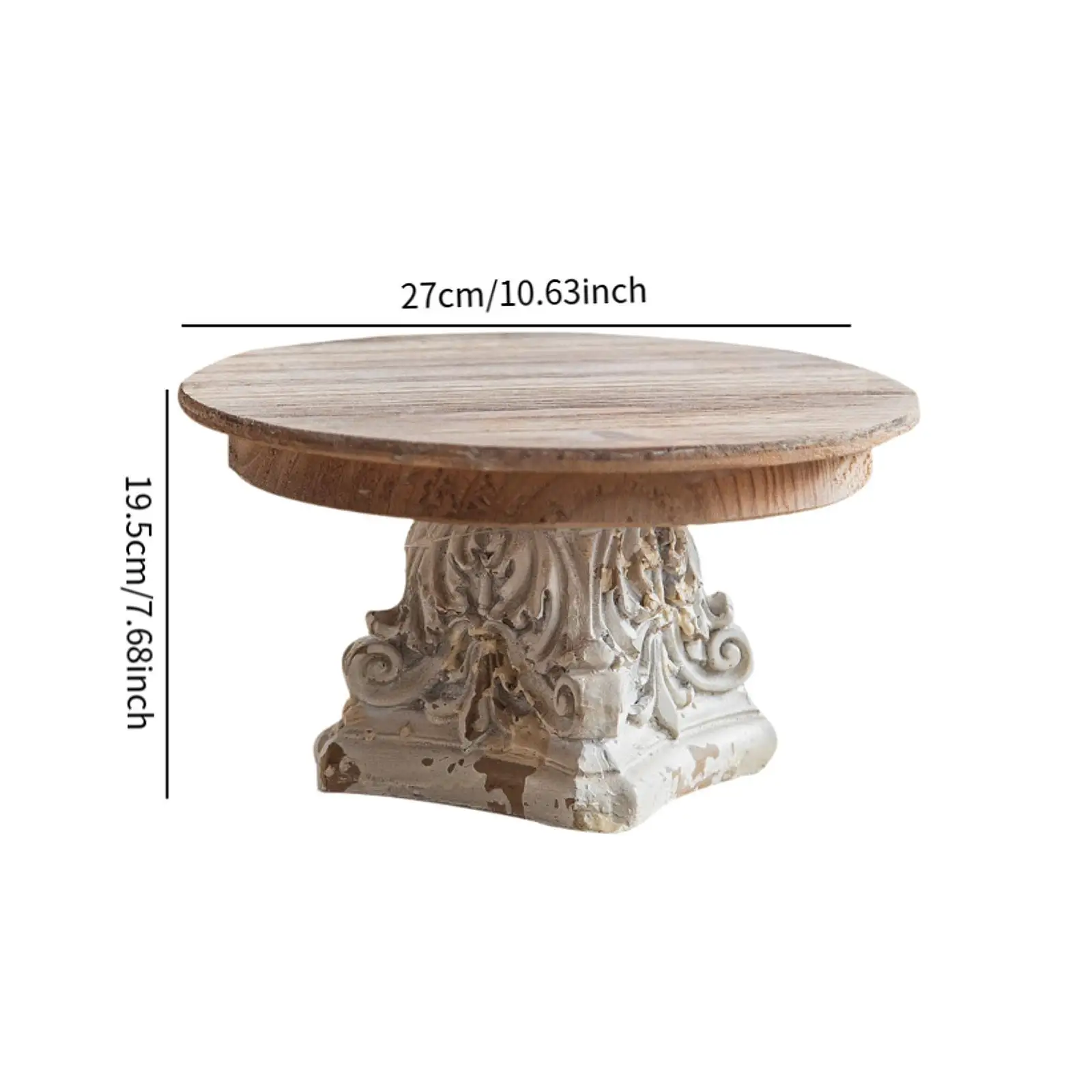 Vassoio in legno Portafrutta decorativo per fattoria Bancone Snack Dessert Pane rustico