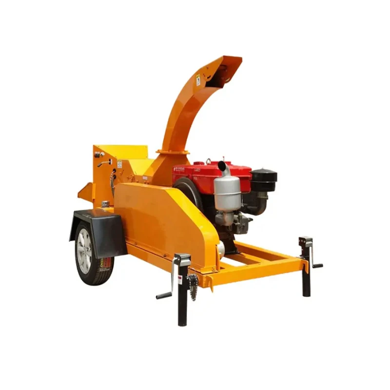 Large scale landscaping and pruning machine, mobile diesel engine, forest farm, orchard, nursery