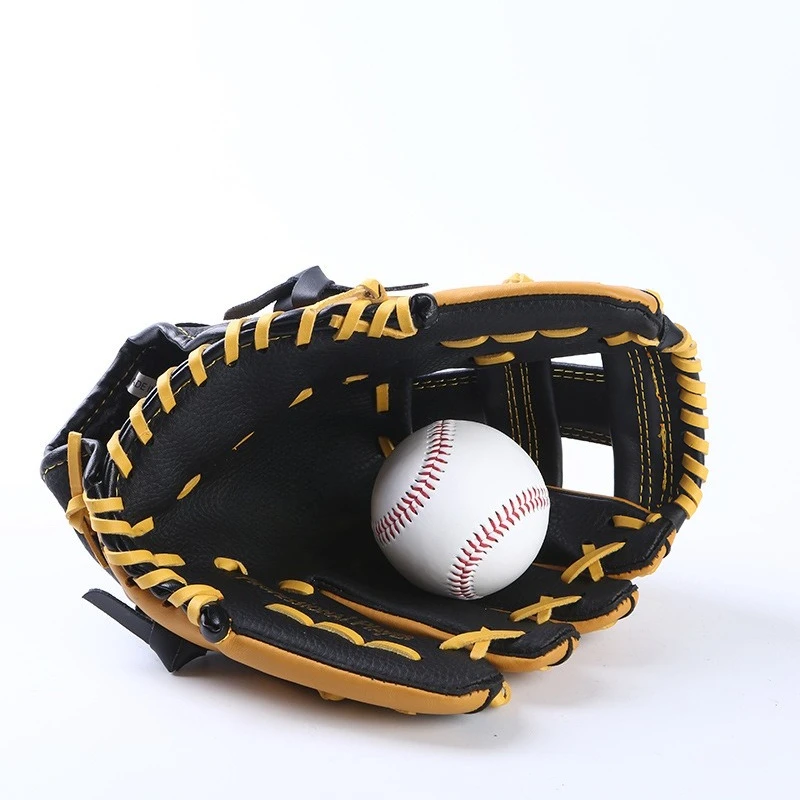 2pcs Two-layer cowhide baseball gloves, hitting gloves, children's throwing gloves, left and right-hand softball gloves