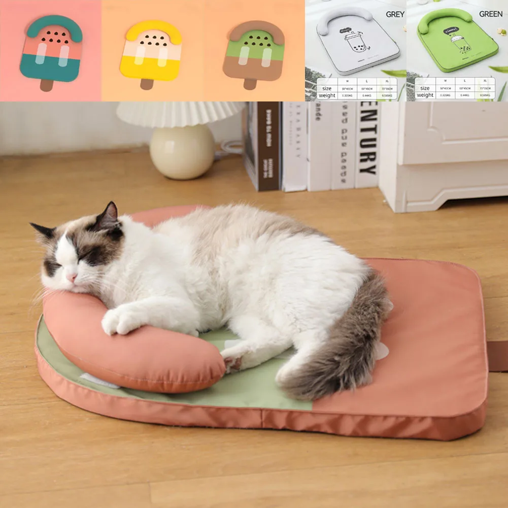 

Dog Cooling Leaf Mat Summer Pad Mat for Dogs Cat Blanket Sofa Breathable Pet Dog Bed Washable for Small Medium Large Dogs