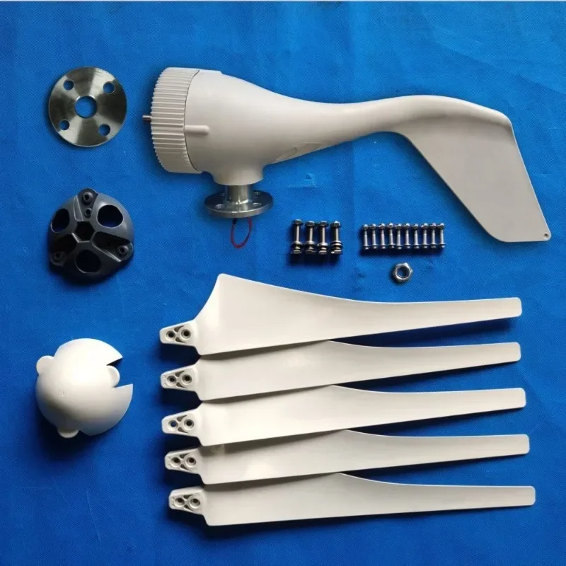 Rare Earth AC Permanent Magnet S2 Wind Turbine 100w12/24V Horizontal Axis Street Lamp Wind Turbine, Wind and Solar Com