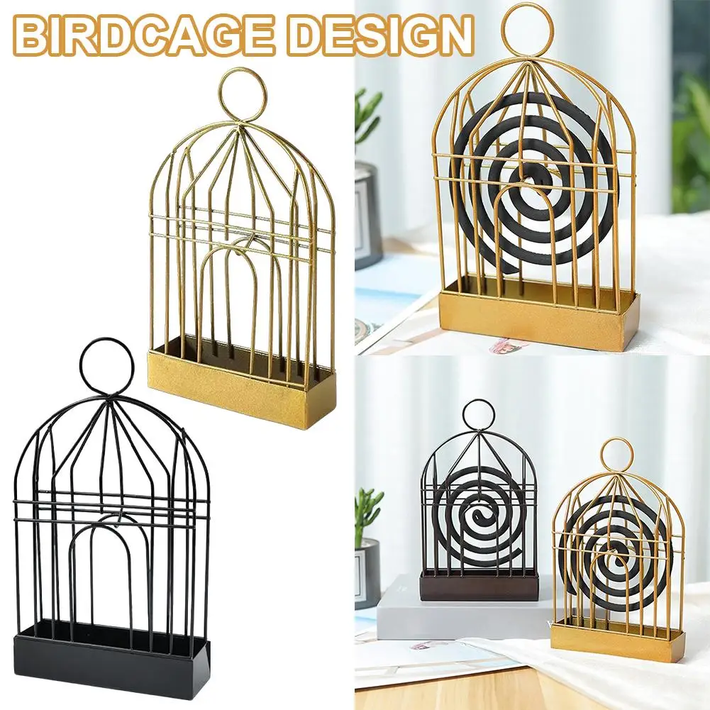 Mosquito Coil Holder Summer Outdoor Camping Bird Cage Rack Mosquito Coil Box Hotel Insect Repellent Rack Hanging Bracket