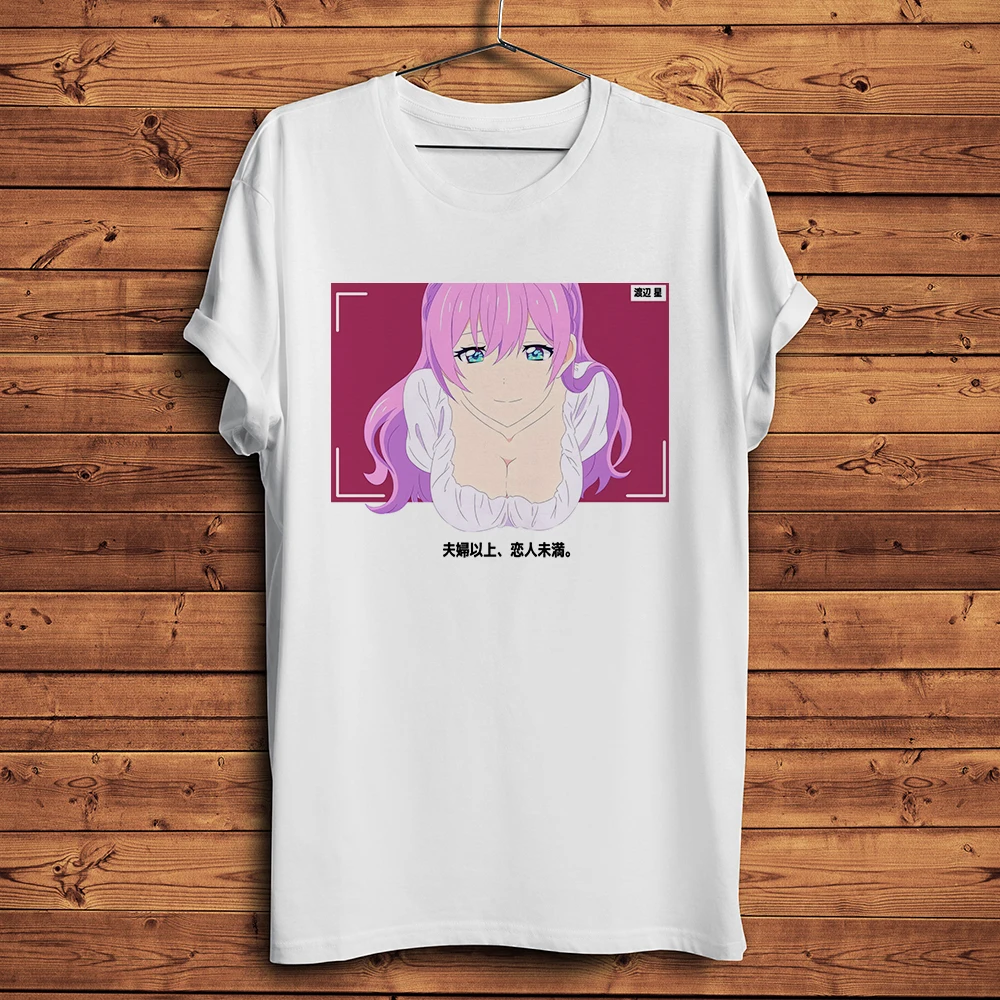 Akari Watanabe Funny otaku manga Tshirt Men Daily Casual Short T Shirt Unisex manga Streetwear anime Fuufu Ijou Koibito Miman