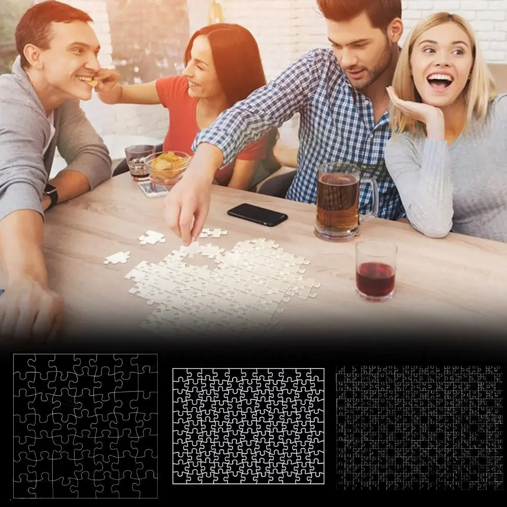 49/121/200/300 szt. Śmieszne, unikalne akrylowe puzzle, niemożliwe wyzwanie, gra antystresowa, dekompresyjna, przezroczyste, puste puzzle