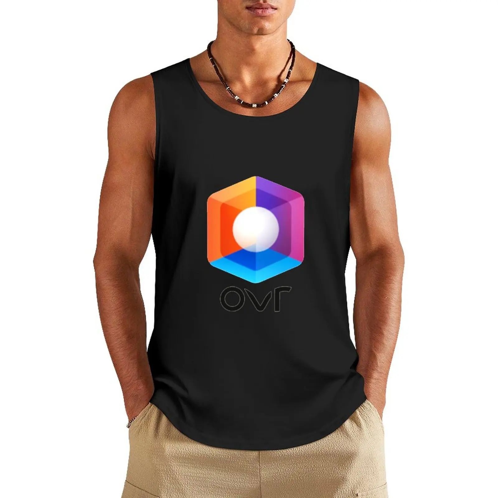 Camiseta sin mangas de Token para hombre, tops y camisetas para gimnasio, Over The Reality (OVR), novedad