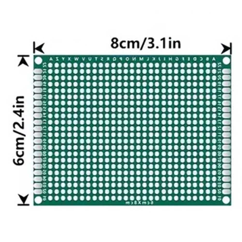 Double Side PCB Board Set 6 Pieces Assorted Sizes Green Prototyping Board For Soldering DIY Electronics Circuit Making Tools