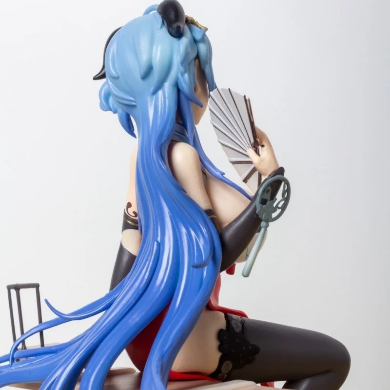 Genshin-figura de Anime de 25cm, postura sentada de impacto, Ganyu Plenilune Gazes, adornos bonitos de Pvc, modelo de juguetes, decoración, regalos de cumpleaños