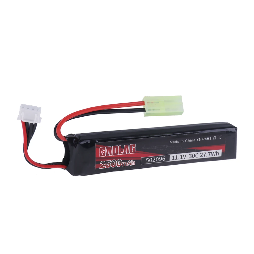 Water Gun Airsoft 11.1V 3S 2500mAh 30C 502096 LiPo battery T/Tamiya/XT30 Plug for Airsoft BB Air Pistol Electric Toys Guns Parts