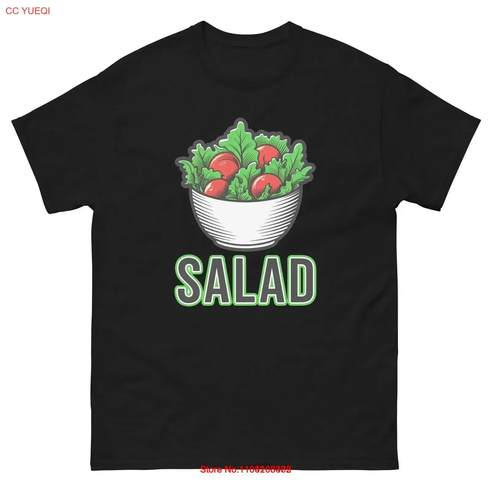 

Salad Lover Food Image Cartoon Funny T ShirT vintage Washed Slightly Top For Everyday Wear fashion Soft Unisex Breathable