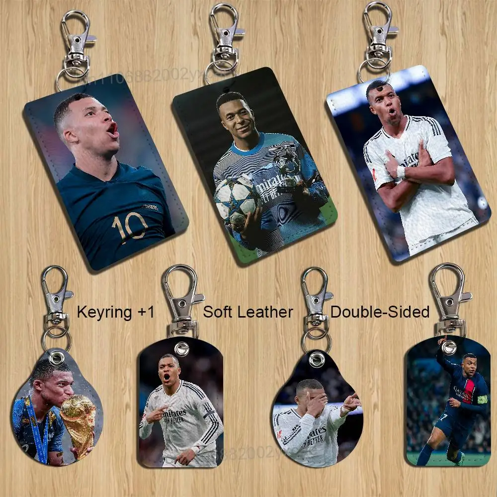 Fight again Kylian Mbappe Card Holder With Keychain Executive Protection For Bank Credit Subway Bus Case