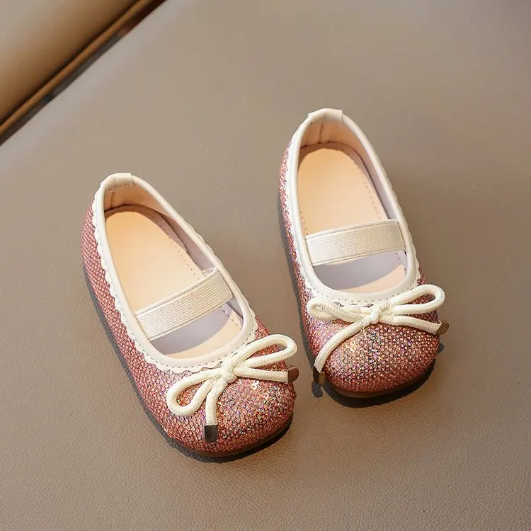 Vintage Simple Style Children Flats Girls Shoes Cute Candy Colors Toddler Girl Ballet Shoes Kids Slip-on Leather Shoes For Girl