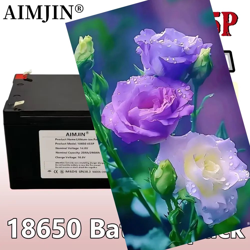 

4S5P Li-ion Battery Pack 14.8V 20Ah For Agricultural Spray, Stereo, Outdoor Solar Light, Children's Electric Vehicle Etc+Charger