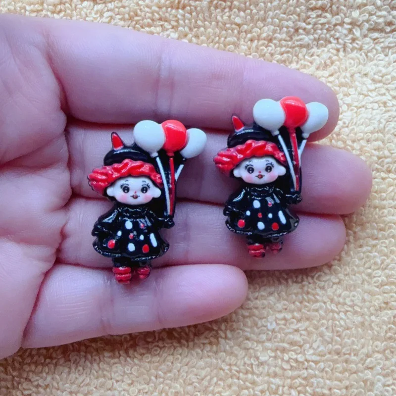 12pcs Joker Balloon Children's Fun Handmade DIY Cream Gel Phone Case Hair Clip Headpiece Resin Accessories Jewelry view 2