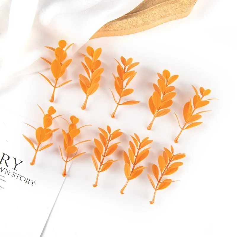 50PCS Künstliche Pflanzen Blatt Hochzeit Party Home Decor Zubehör Diy Kuchen Candy Box Girlande Weihnachten Dekorative Blumen Kranz – Detail 5