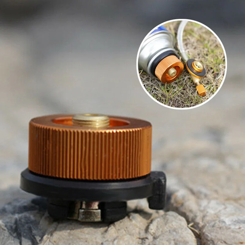 Outdoor Camping Stove Adapter Ultralight Gas Stove Connector Nozzle Bottle Canister Tove Cans Adapter Furnace Connector Head