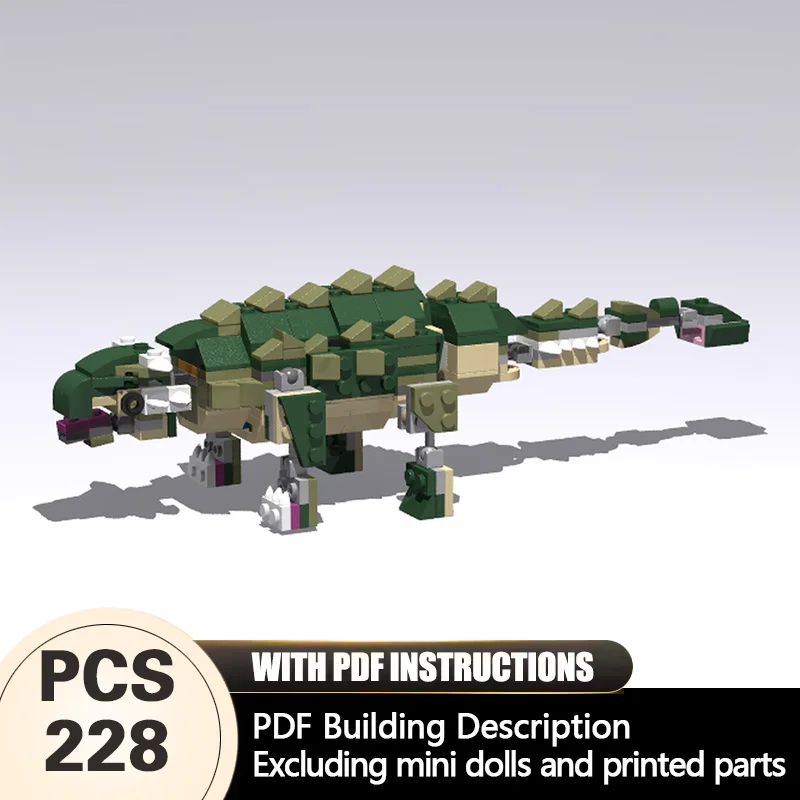 

Creators Animal Series Model MOC Building Bricks Ankylosaurs Modular Technology Gifts Holiday Assemble Children Toys Suit