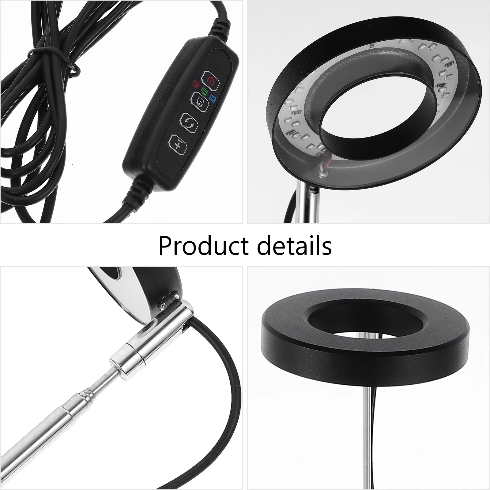 LED Grow Light 3.5 Inch 5W Black Full Red Blue Plant Lamp Adjustable Timer Low Power Indoor Plants Grow