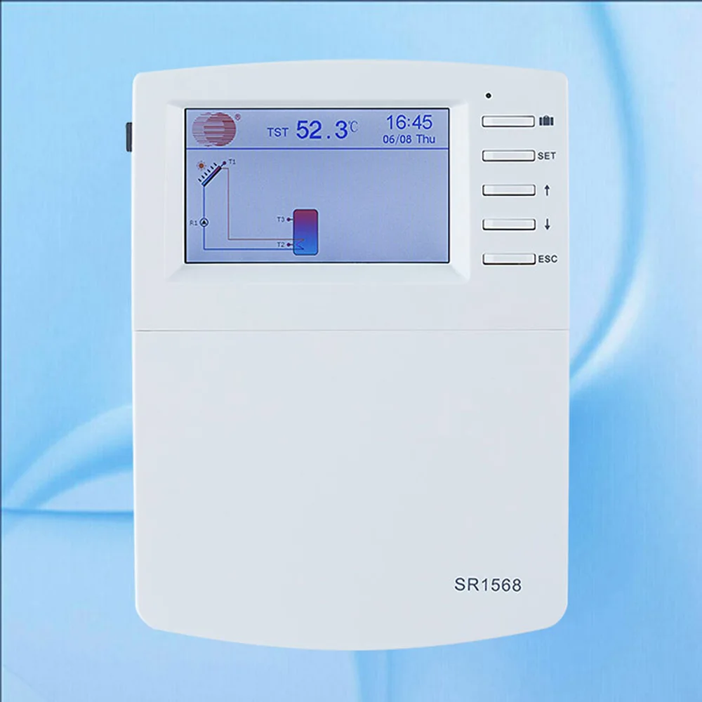 NEW SR1568 Soalr Water Heater Circulation Controller with Preheat Heating Return Function Blocking Protection