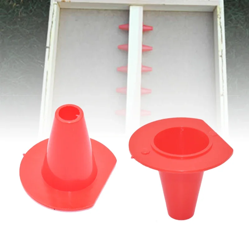 

50PCS Red Cone Bee Escapes Bees Travel One Way Only Beehive Nest Door Bees Access In Out Control Beehive Escape Beekeeping Tools