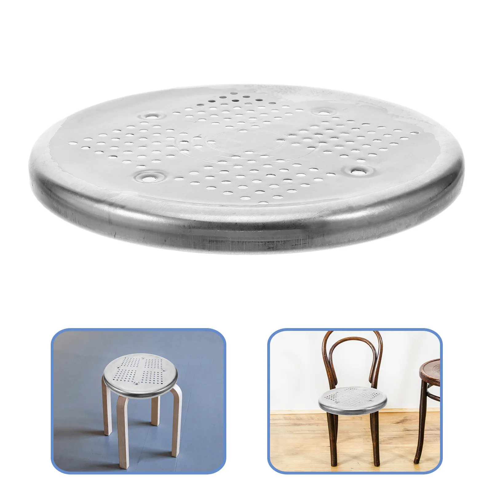 

Round Stainless Steel Bar Stool Seat 11.4in Replacement Seating Part for Bar Chairs Canteen Use Round Stool Seat Top