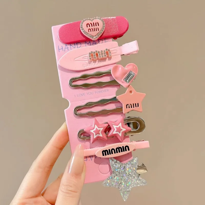 

Разноцветная бесшовная заколка-уточка для челки в стиле Ins, для женщин, для боковых прядей, весенне-летний корейский аксессуар для волос