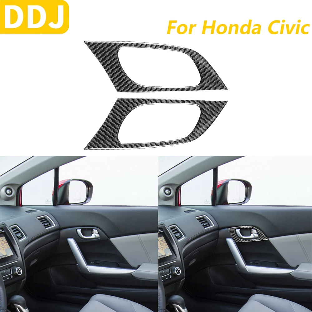 

Для Honda Civic 9th Coupe 2013-2015 углеродное волокно внутренняя дверная ручка панель отделка крышка автомобильные аксессуары наклейка для украшения интерьера
