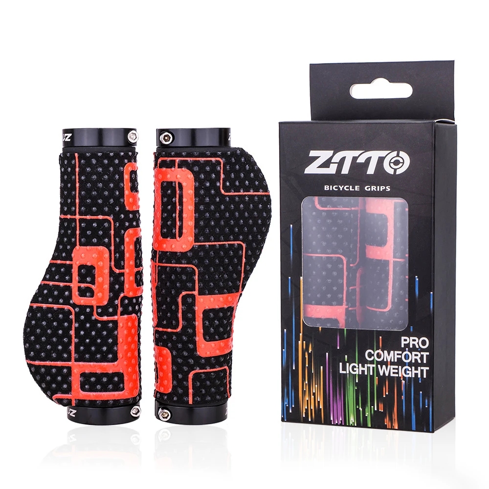 

G695 Mountain Bike Handle Cover Ergonomics Rubber Material Bicycle Grip Double Lock Handle Sleeve