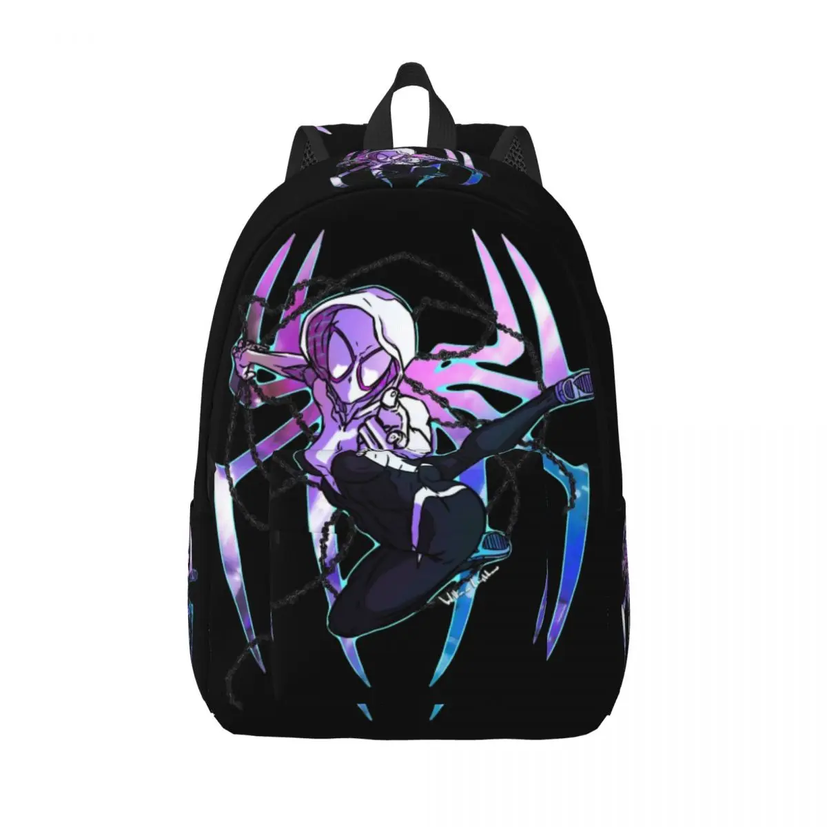 Spider-Gwen Spider Gwen Backpack for Kindergarten Primary School Student Book Bags Boy Girl Kids Canvas Daypack Sports